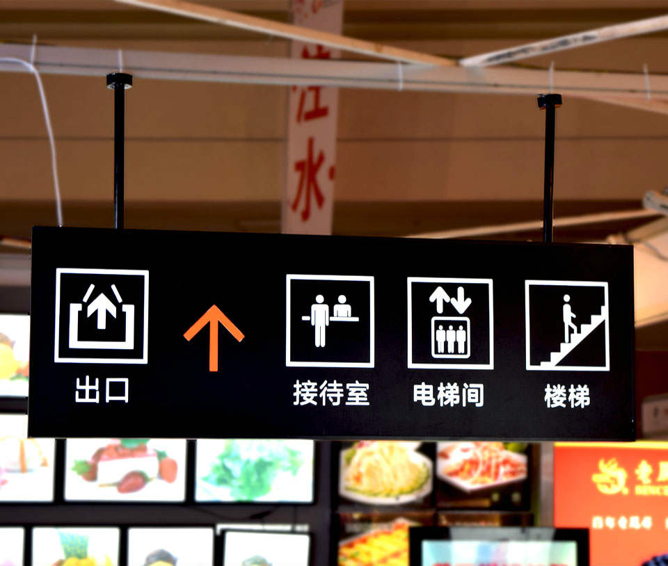 商場(chǎng)指示牌發(fā)光吊牌